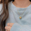 Women's Niche Three-dimensional Peach Heart Necklace