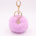 Christmas Snowflake Plush Key Chain Alloy Bag Pendant