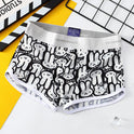 Men's Personalized Printed Nude Feel Boxer Ice Silk Underwear