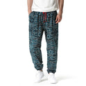 Men's Cotton And Linen Print Pencil Pants