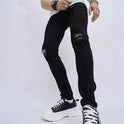 Men's Ripped Slim Fit Skinny Elastic Jeans