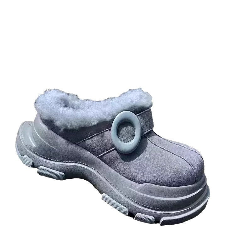 Ugly And Cute Big Head Snow Boots Fur Integrated Women's