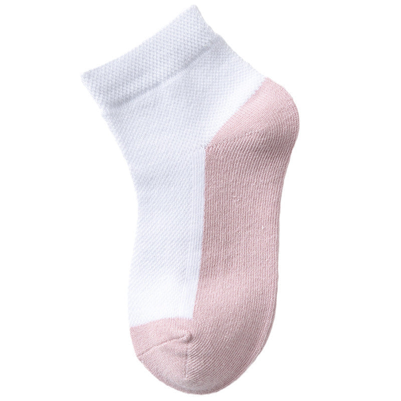 Cotton Boy Socks Spring And Autumn Thin Section Stain-resistant Color Matching