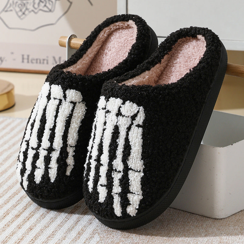 Halloween Ghost Hand Cartoon Thermal Cotton Slippers