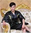 Cardigan Nightgown Embroidery Dragon Totem Men's Bathrobe Pajamas