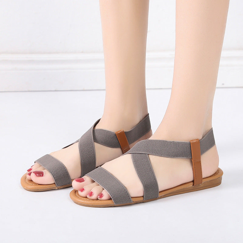 Flat bottom fish mouth sandals