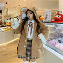 Fashion Winter Bear Ears Bear Tail Lamb Velvet Cute Loose Coat