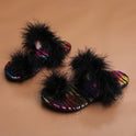 Clip Toe Candy-colored Fairy Wind Word Fashion Slippers