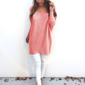 V-neck long sleeve women's thin sweater