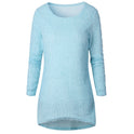 Solid color long-sleeved women's sweater tops Europe and the United States big plush