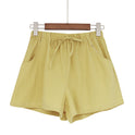 Women's cotton and linen shorts