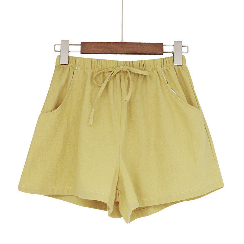 Women's cotton and linen shorts