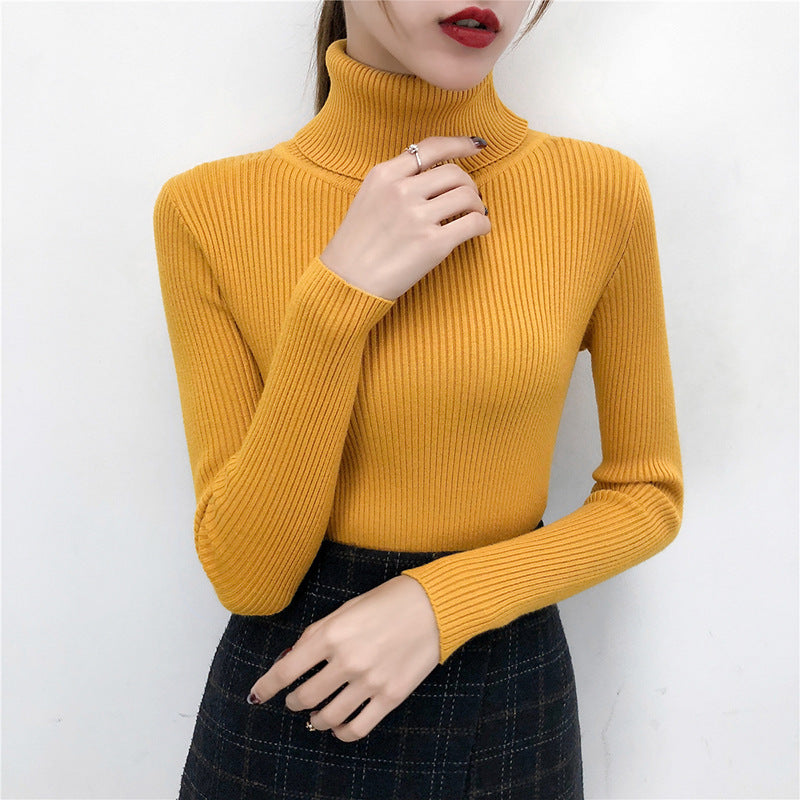 Turtleneck knitted bottoming shirt