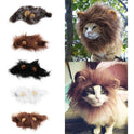 Funny Pet Hat For Small Dogs Cats Hat Emulation Lion Hair Mane Ears Head Cap Scarf Pet Halloween Festival Costume