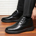 Casual high top leather shoes