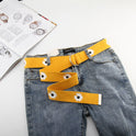 Daisy print nylon canvas belt