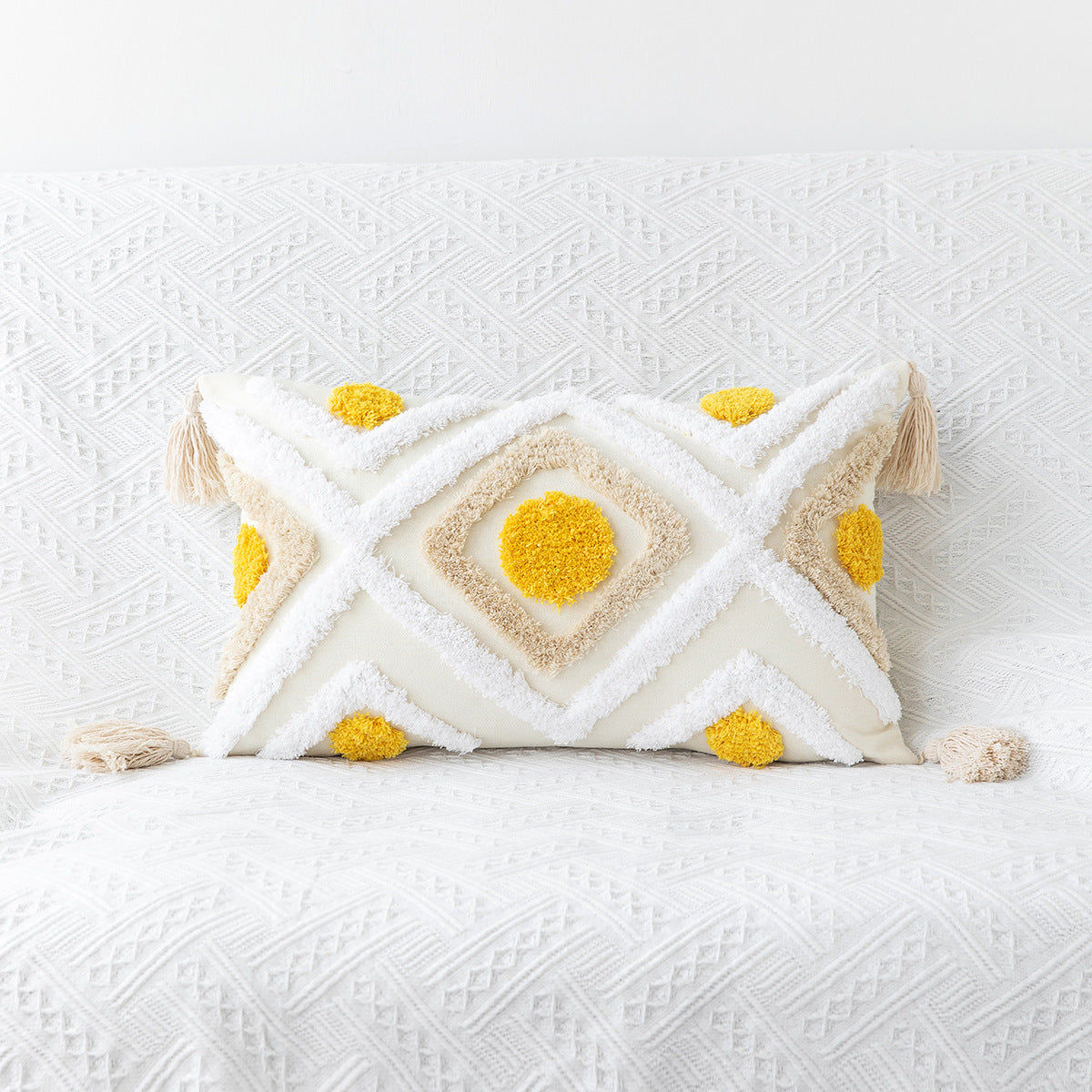 New Bohemian Geometric Tufted Pillowcase