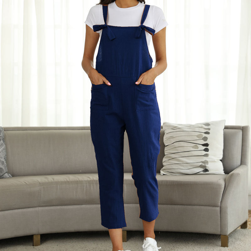 New Hot Sell Casual Plus Size Suspender Jumpsuit