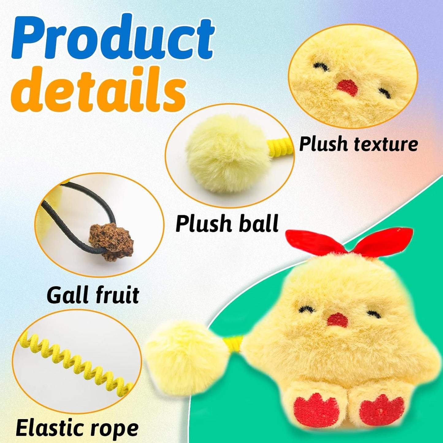 Catnip Toys Cat Interactive Toys With Silvervine Fruit Spring Fuzzy Ball For Relaxing Playing Plush Cat Teething Toys For Indoor Kitten For Cleaning Teething