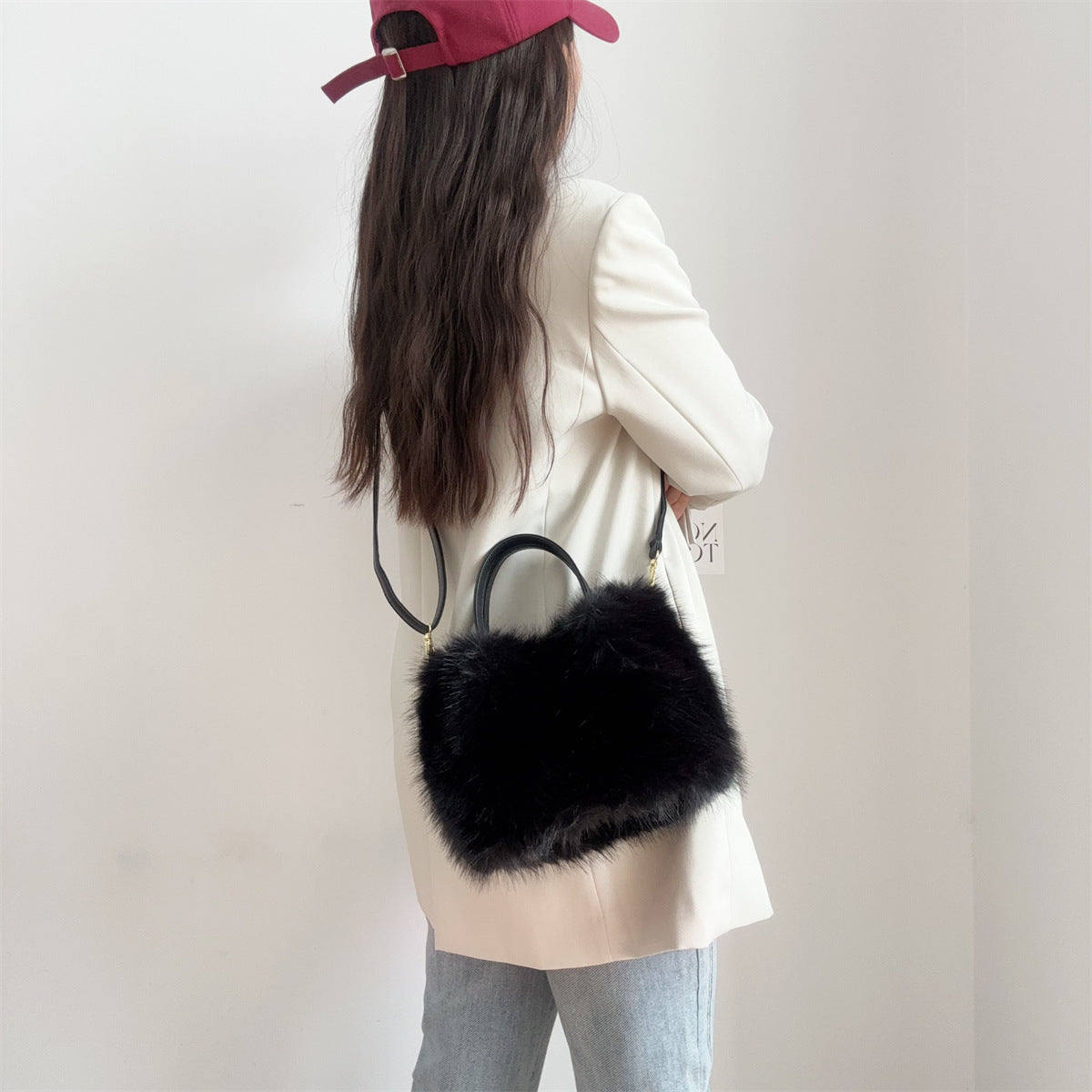 Women's Fox Fur-style Tote Bag