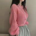 Women's Fashion Knitwear Sweater Short Coat