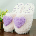 Non-slip plush cotton slippers