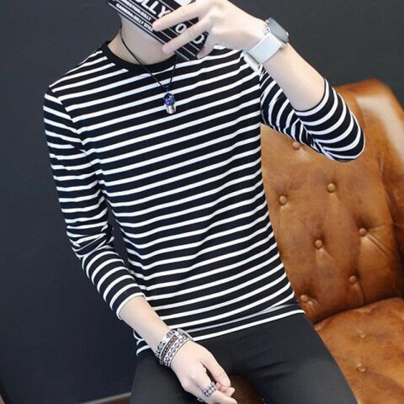 Black And White Striped Turtleneck Men And Women