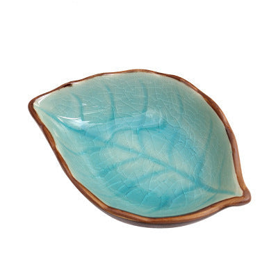 Leaves small ceramic saucer kitchen multipurpose sauce dish seasoning sauce vinegar sauce glaze ice tableware dish wholesale