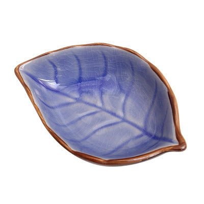 Leaves small ceramic saucer kitchen multipurpose sauce dish seasoning sauce vinegar sauce glaze ice tableware dish wholesale