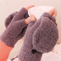 women's winter multi-functional half finger gloves