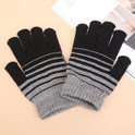 Winter gloves thick wool non-slip warm all-finger woolen gloves