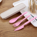 Western Tableware Cutlery Three-piece Set Wheat Straw Cutlery Set