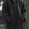 Mid-length sweater new cardigan hooded jacket