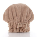 High Density Coral Fleece Bow Hair Drying Hat