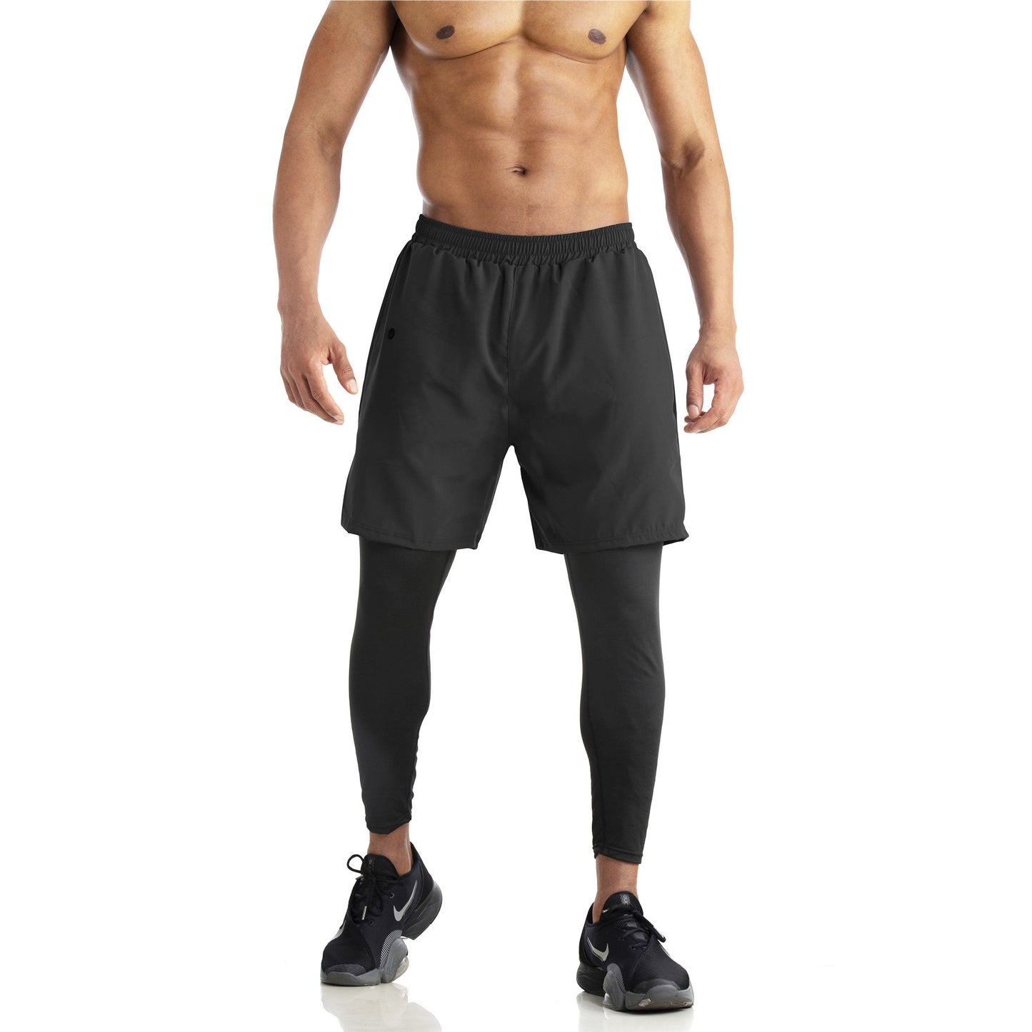 Fake Two-piece Trousers Casual Quick-drying Fitness Pants