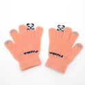 Plush Knitted Gloves With Fingertips For Women