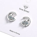 Women's Sweet Single Diamond Cat Ear Studs