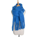 Mohair Twist Braid Plush Scarf For Women Winter Thickened