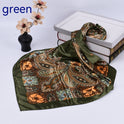 Spring New Versatile Large Kerchief Silk Scarf Classic Retro Printing