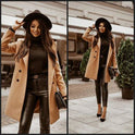 Women's Mid-length Button Woolen Coat