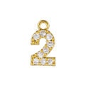 Gold-Plated Copper Color-Preserving Jewelry 0-9 Birthday Year Digital Accessories