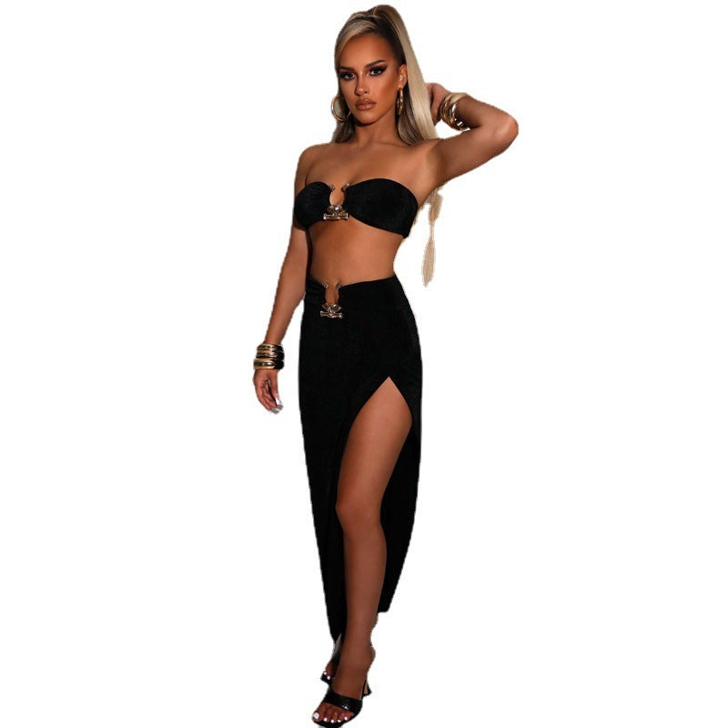 Women's Fashion Skirt Two-piece Set