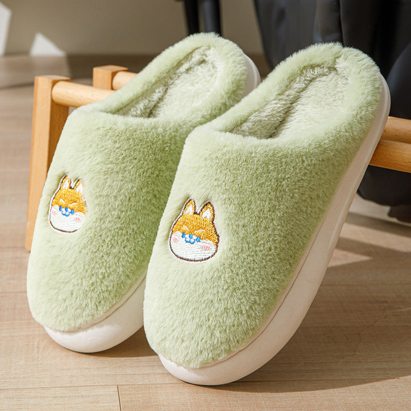 Autumn And Winter Home Indoor Outdoor Keep Warm Lightweight Platform Cute Cotton Slippers