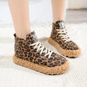 Velvet platform snow boots