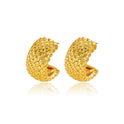 Stainless Steel C- Type Gold Earrings Women's Stainless Steel