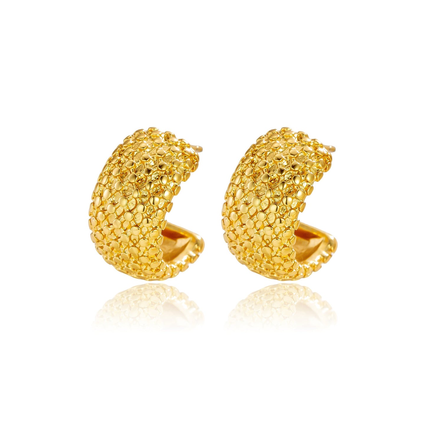 Stainless Steel C- Type Gold Earrings Women's Stainless Steel