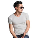 Men's solid color blank T-shirt