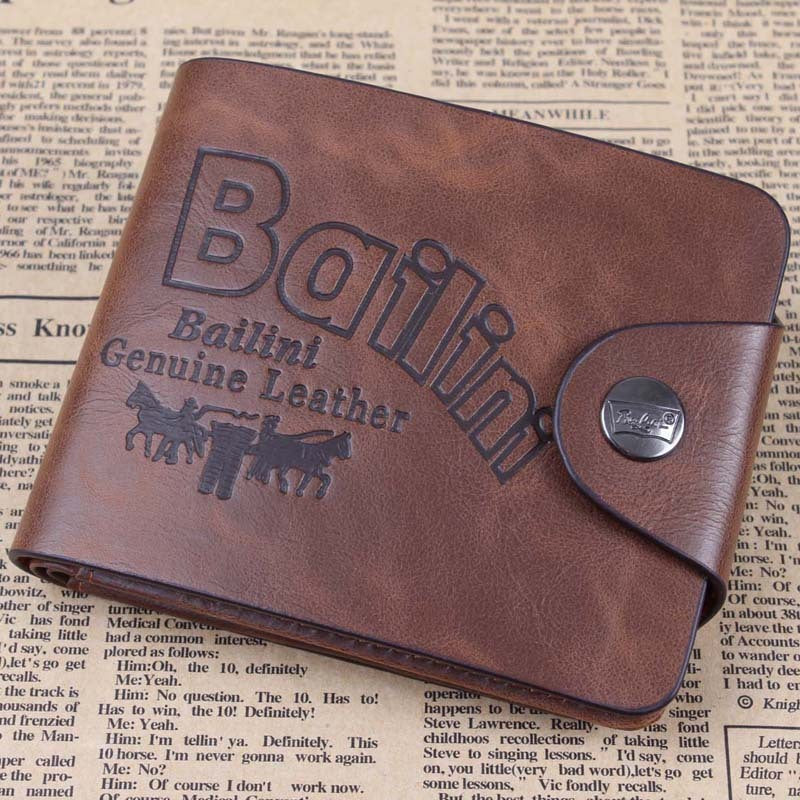 Tri-fold retro casual wallet card holder