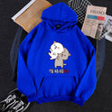 Couple Korean Loose Printed Letters Hooded Pullover Sweater