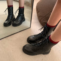 British style black Martin boots